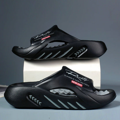 Non-Slip Thick Sole Cloud Slides