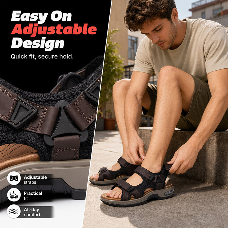 NxtLvl AeroStep Leather Sandals